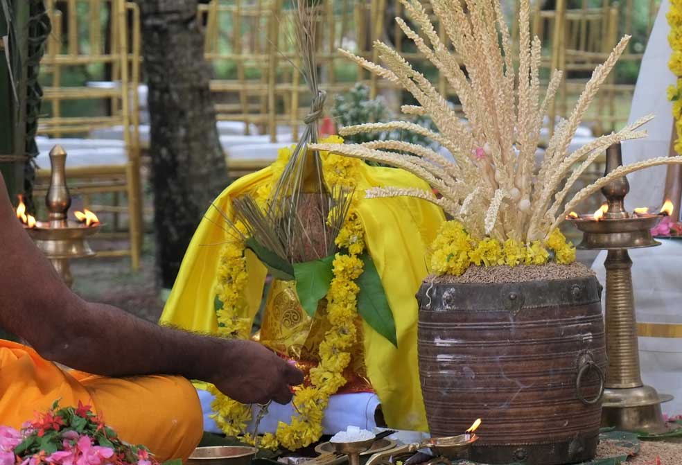 pooja setup at xandari pearl, marari beach